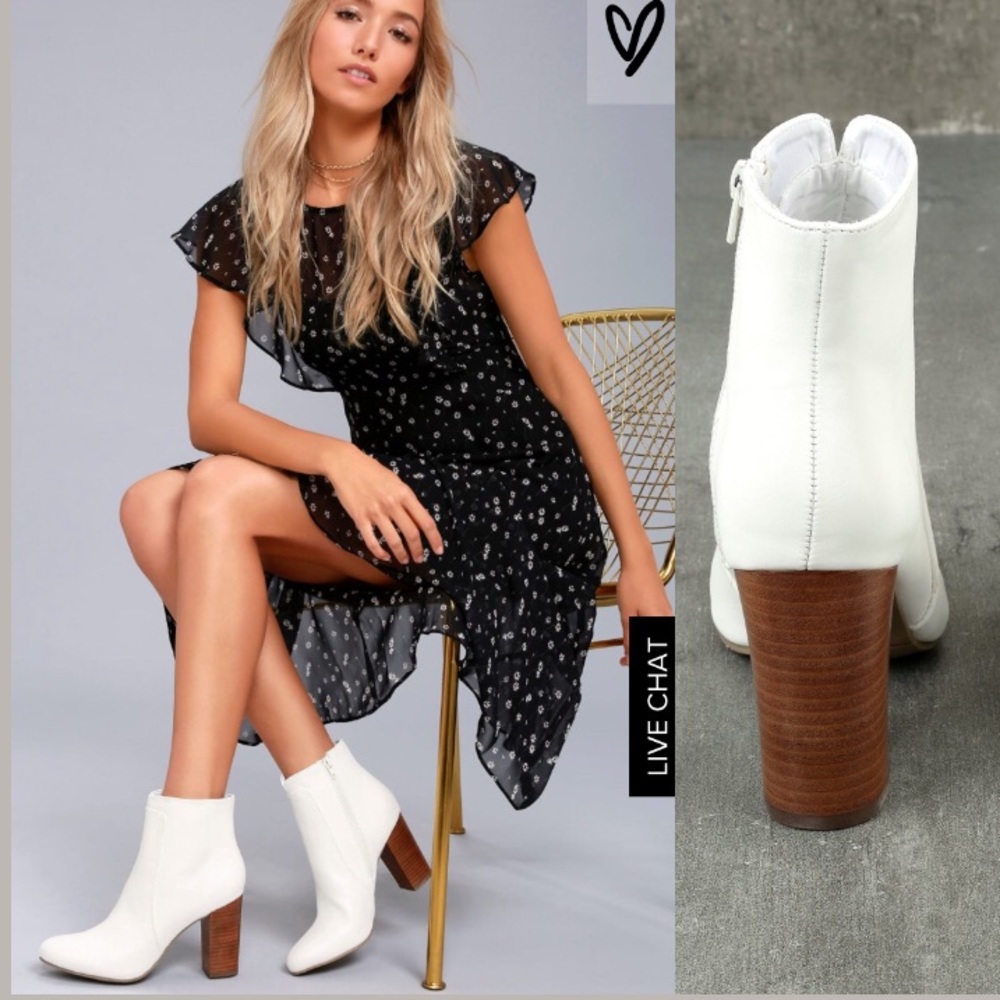 MIA Rosebud White Ankle Boots